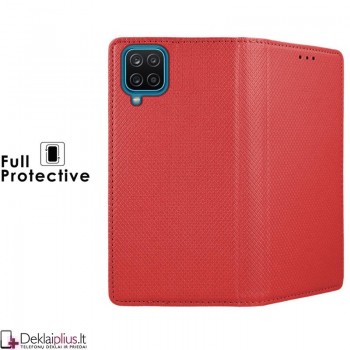 Telone smart magnet atverčiamas dėklas - raudonas (Samsung A12)
